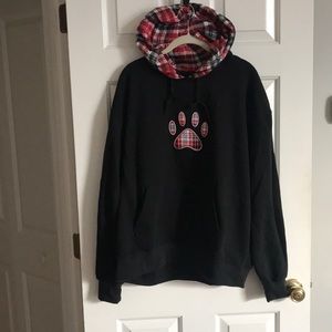 Paw print hooded sweatshirt